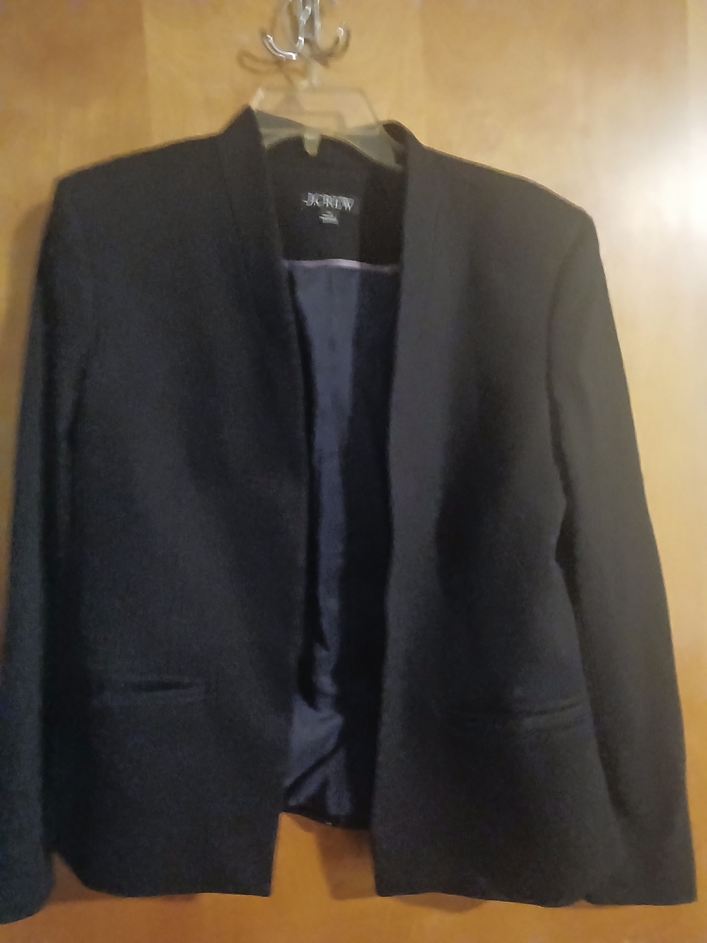 J. Crew Women's Black Open-Front Blazer